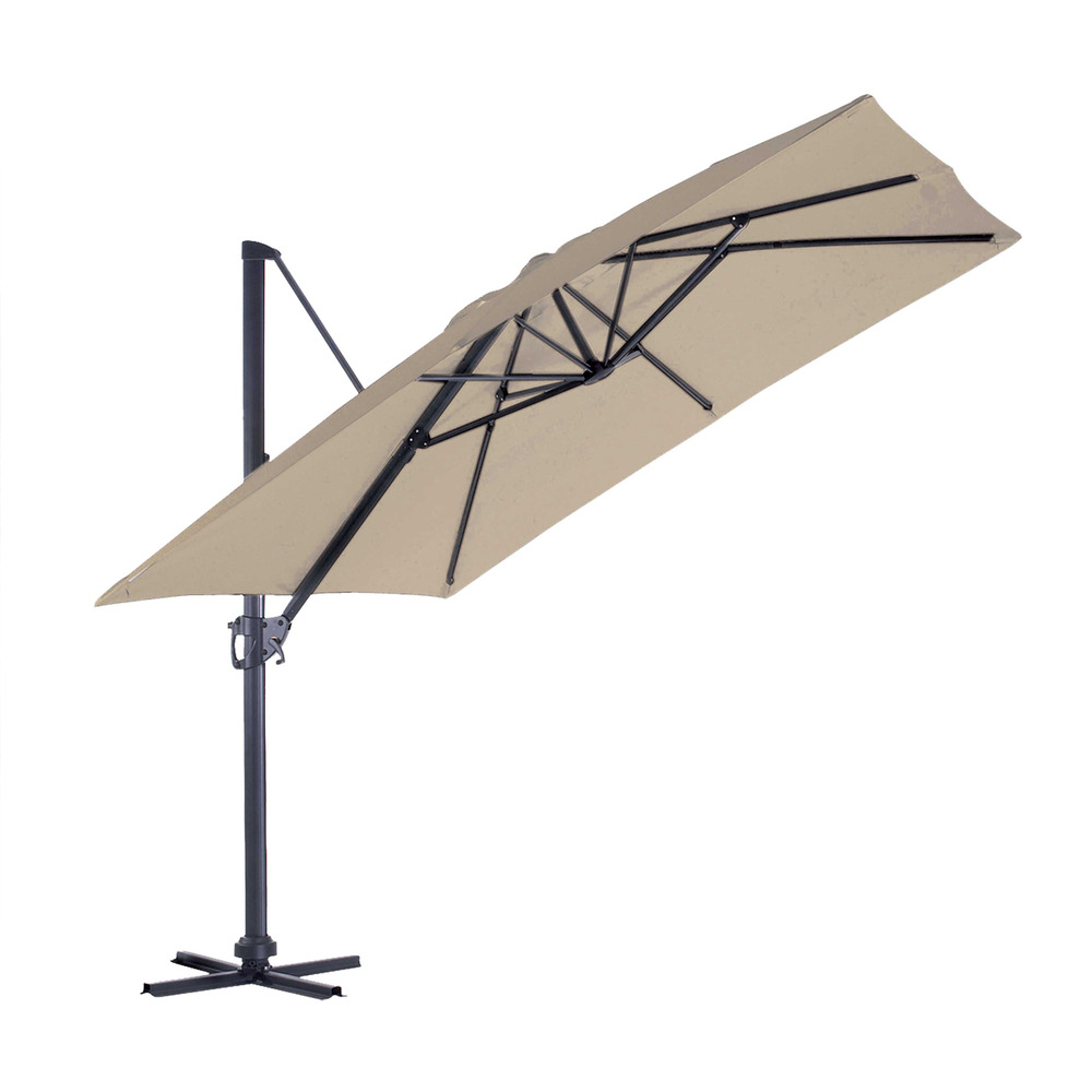 Imagin' - parasol en aluminium à pied déporté de 3 x 3 m