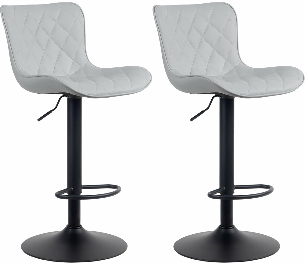 Lot de 2 tabourets de bar emma simili cuir