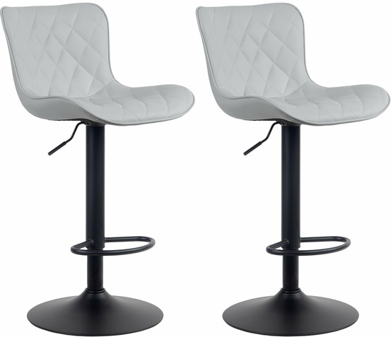 Lot de 2 tabourets de bar emma simili cuir