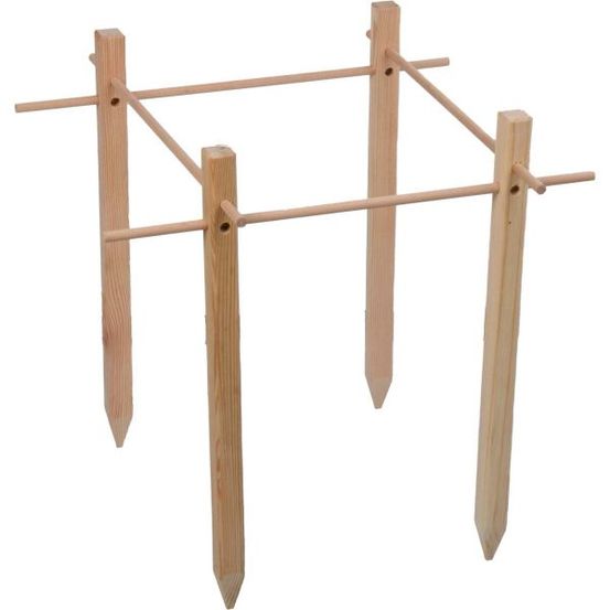 Support en bois de pin pour plantes vegetable garden 50 x 50 cm