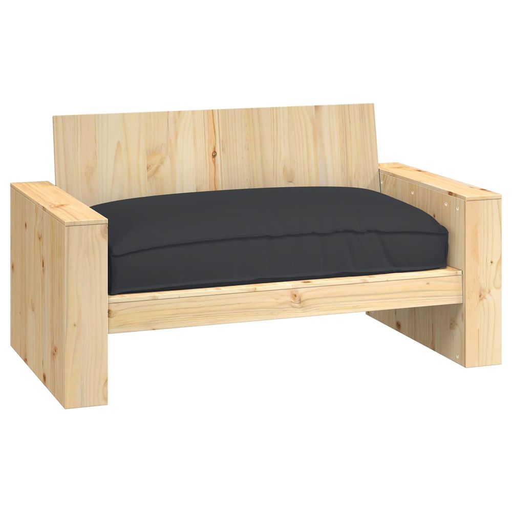 Coussin tissu oxford noir 120 x 80 x 12 cm