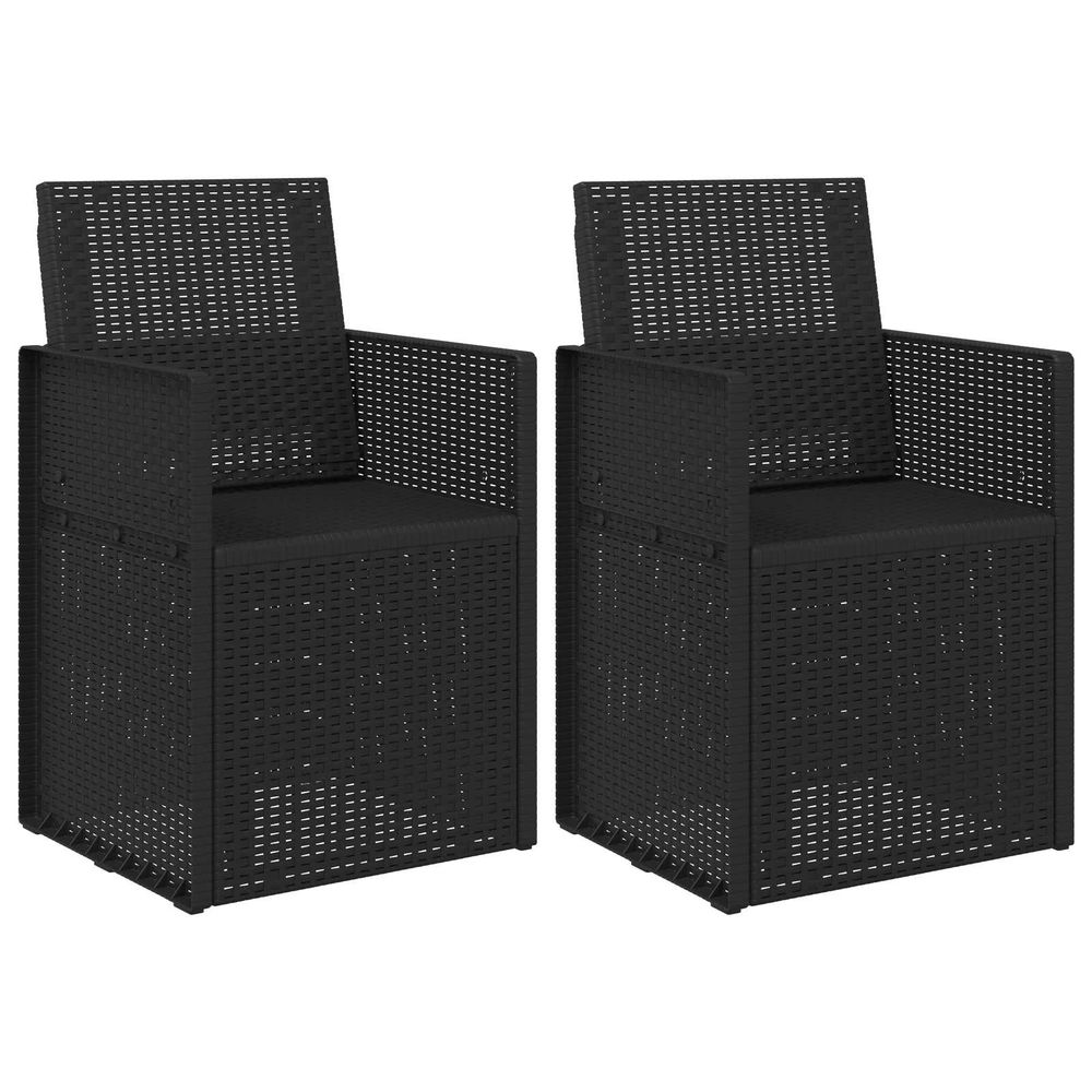 Chaises de jardin salle à manger 2 pcs anthracite pp