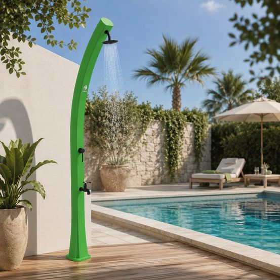 Douche solaire sined 25l 226cm pehd laiton anticalcaire housse