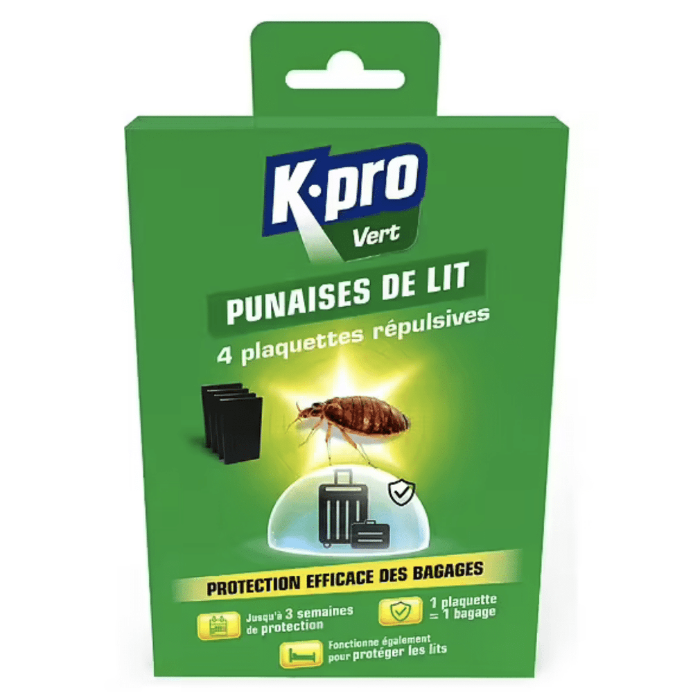 Plaquettes anti-punaises de lit lot de 4 - k.pro