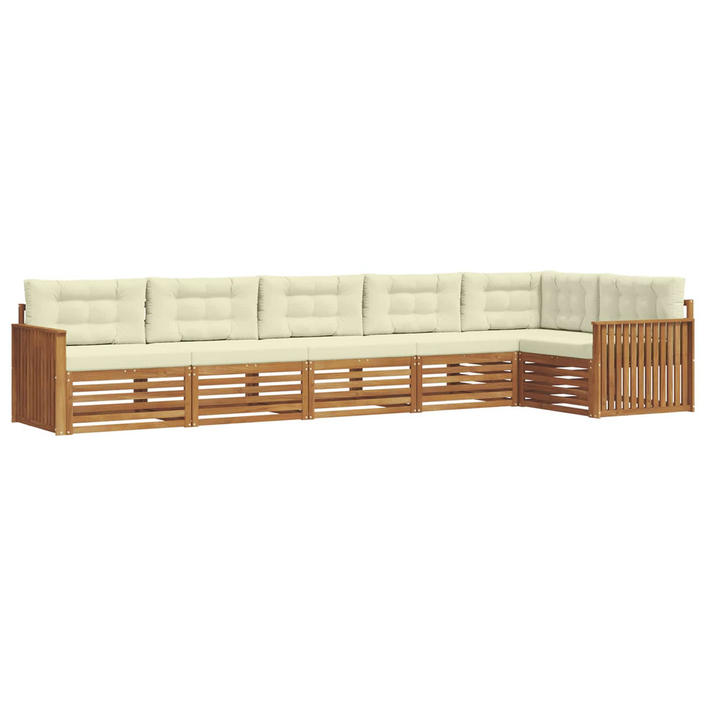 Ensemble de canapés d'extérieur 6 pcs naturel et crème