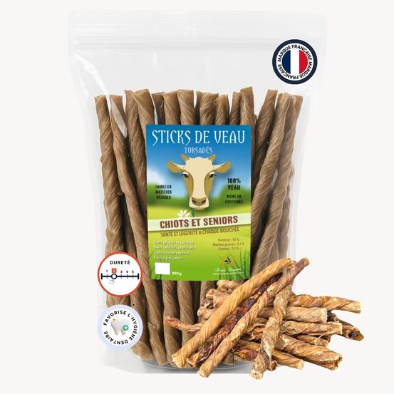 France croquettes friandise pour chien torsadés de veau - 300 g