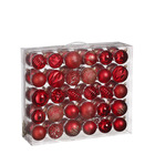 House of seasons - boules de noël en plastique rouge - 60 pièces