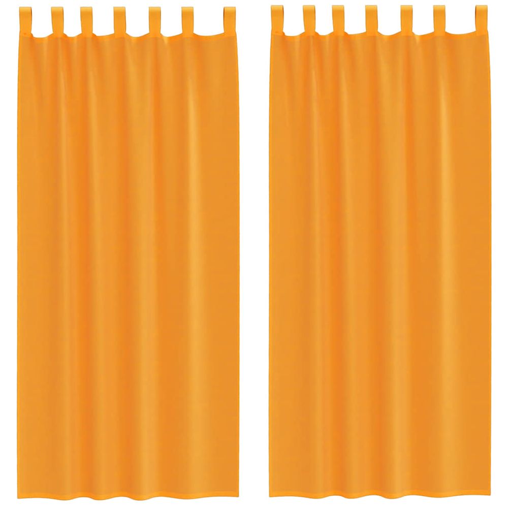 Rideaux en voile avec boucles 2 pcs orange 140x225 cm