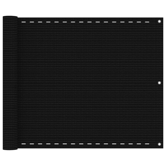 Écran de balcon brise pare vue protection confidentialité 75 x 300 cm pehd noir