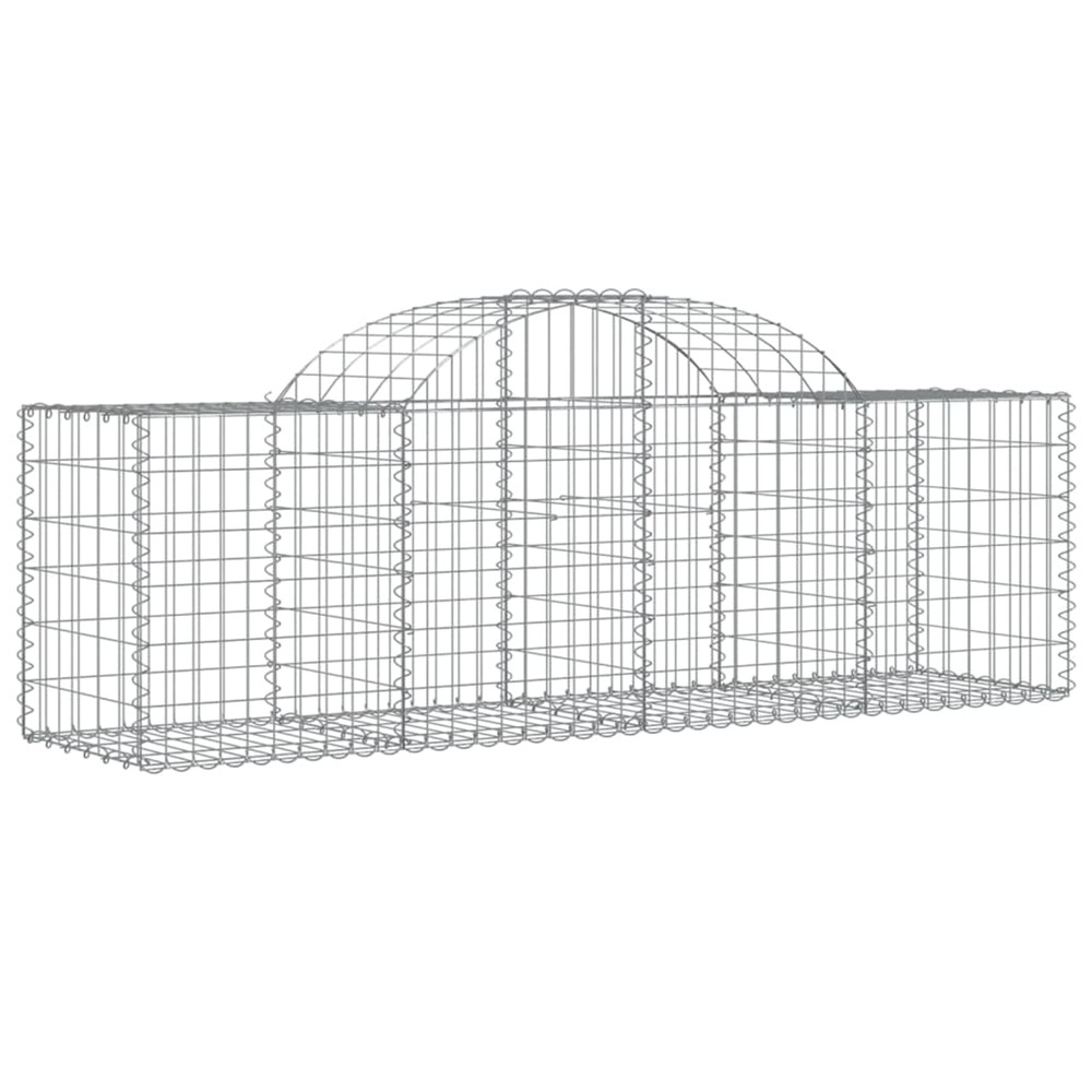 Panier de gabions arqué 200x50x60/80 cm fer galvanisé