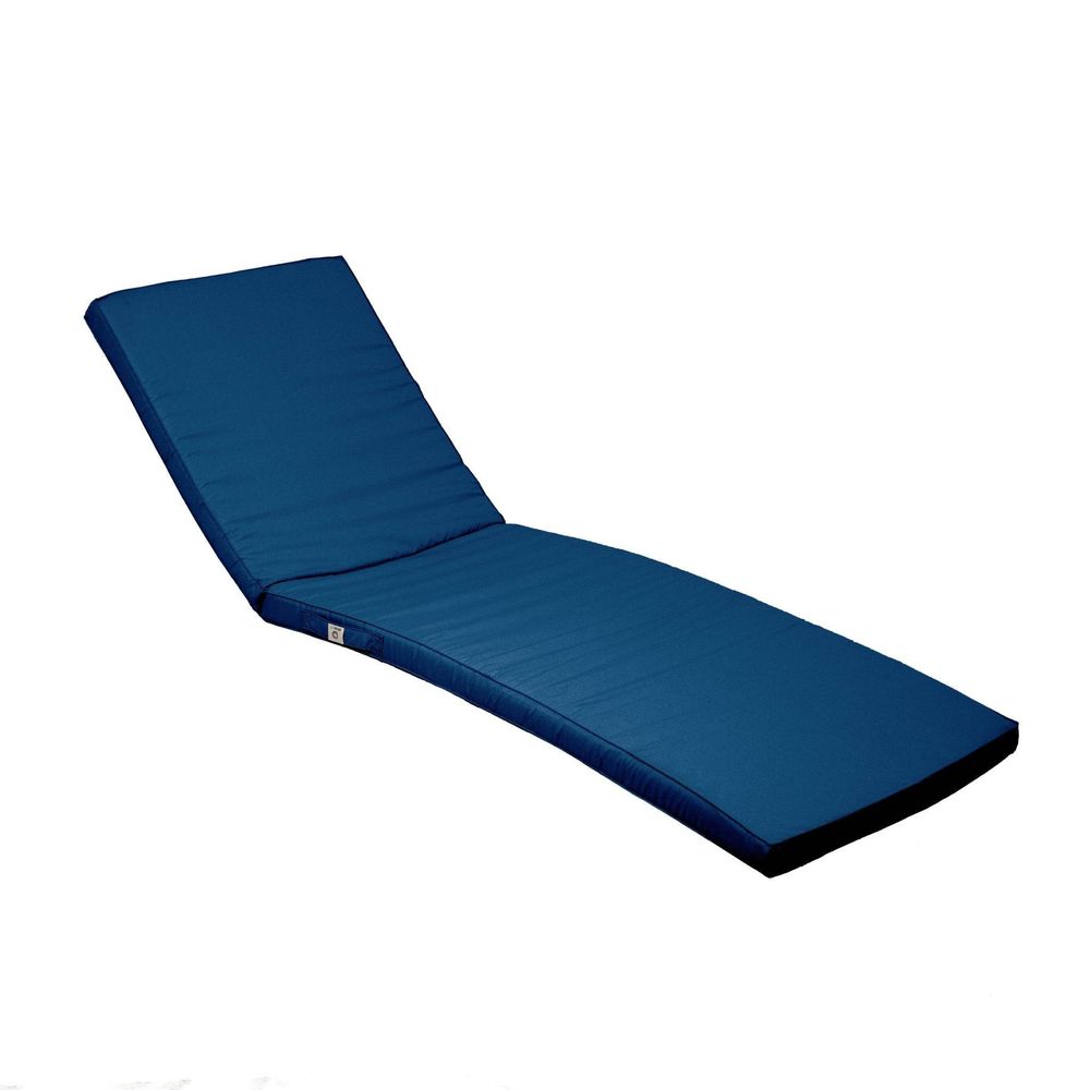 Coussin pour transat déhoussable 185x60x5cm bleu pétrole