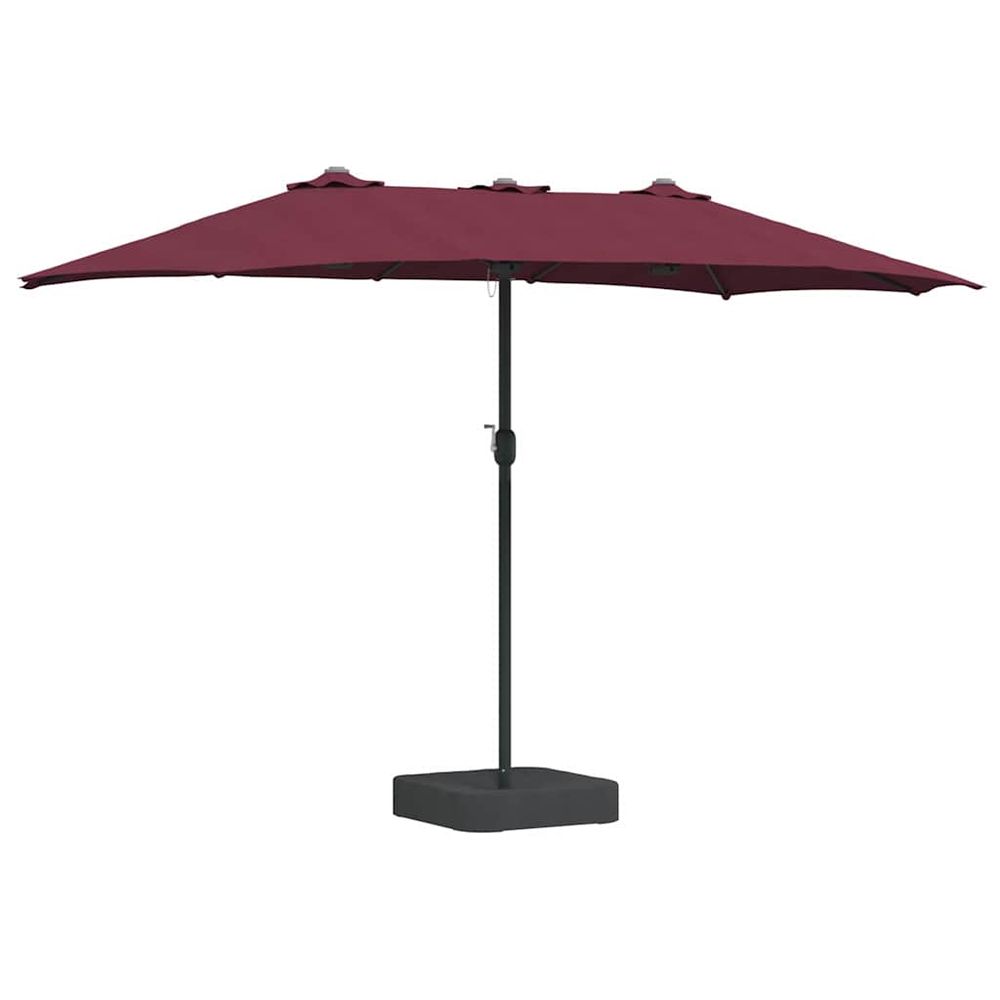 Parasol de jardin 385 x 209 x 244 cm polyester et acier