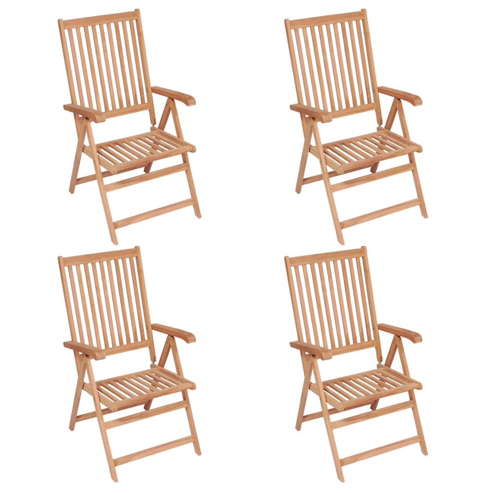 Chaises inclinables de jardin 4 pcs