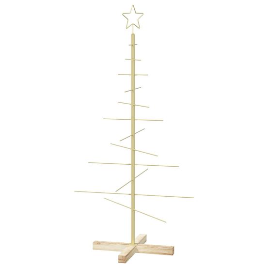 Sapin de noël en métal avec support kuopio 120 cm acier doré
