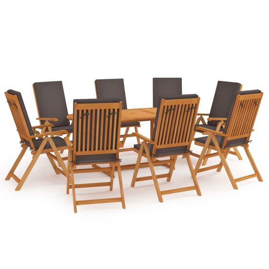 Salon de jardin 9 pcs avec coussins