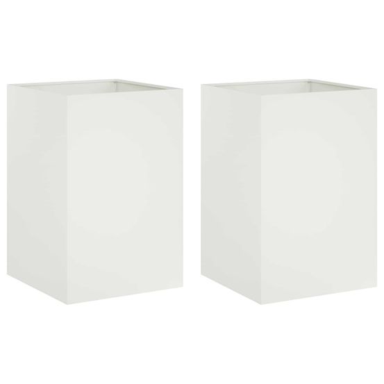Cache-pot de jardin 2 pc blanc 50 x 50 x 75 cm