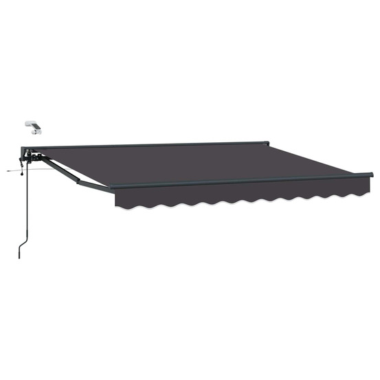 Auvent rétractable électrique anthracite 3,5 x 2,5 m