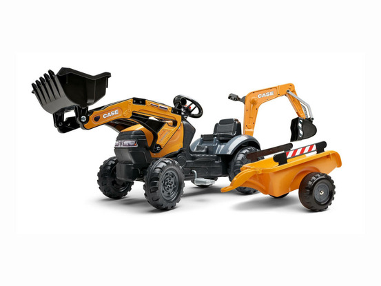 Tractopelle enfant case ce avec remorque + excavatrice 2 à 5 ans