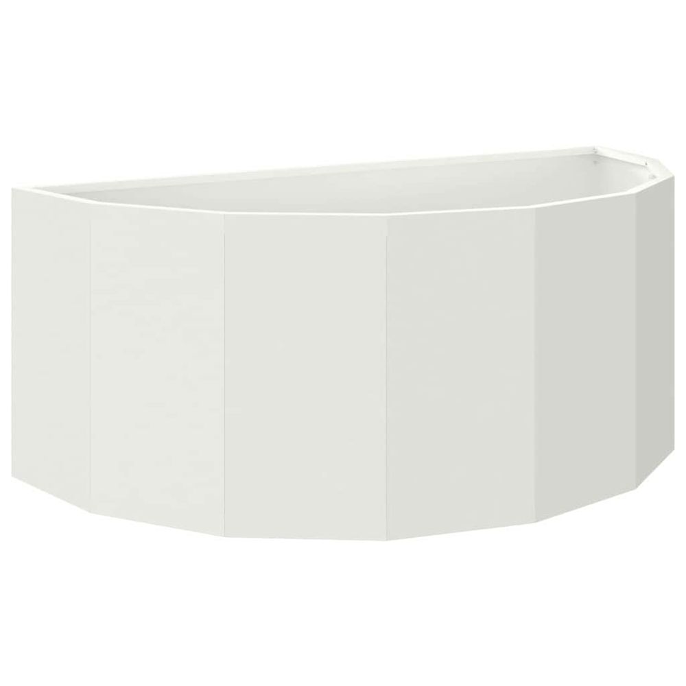 Jardinière blanc 90 x 45 x 35 cm acier