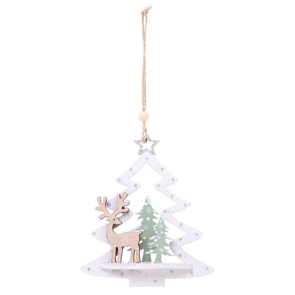 Sujet sapin paysage 3d bois