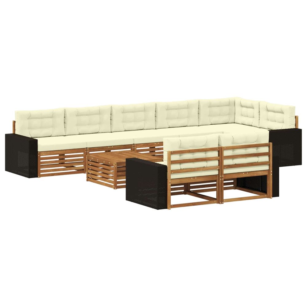 Ensemble de canapés d'extérieur 9 pc