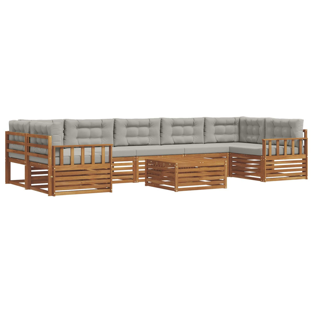 Ensemble de canapés d'extérieur 24 pcs gris naturel et clair