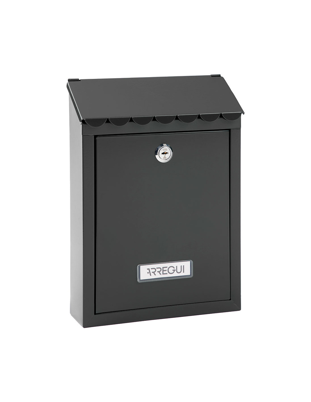 Boîte aux lettres individuelle extérieure, petite, civic, acier, noire, 21,6 x 8 x 30 cm