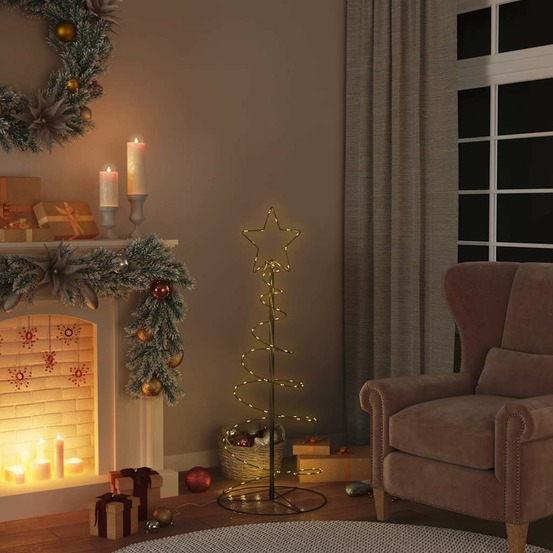 Sapin de noël à led 80 led blanc chaud 120 cm