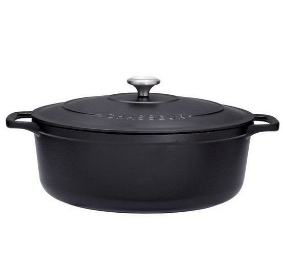 Cocotte ovale en fonte 35cm noir - puc473501