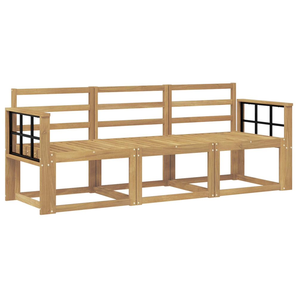 Ensemble de canapés d'extérieur 3 pcs blanc 189,5 x 63 x 73 cm