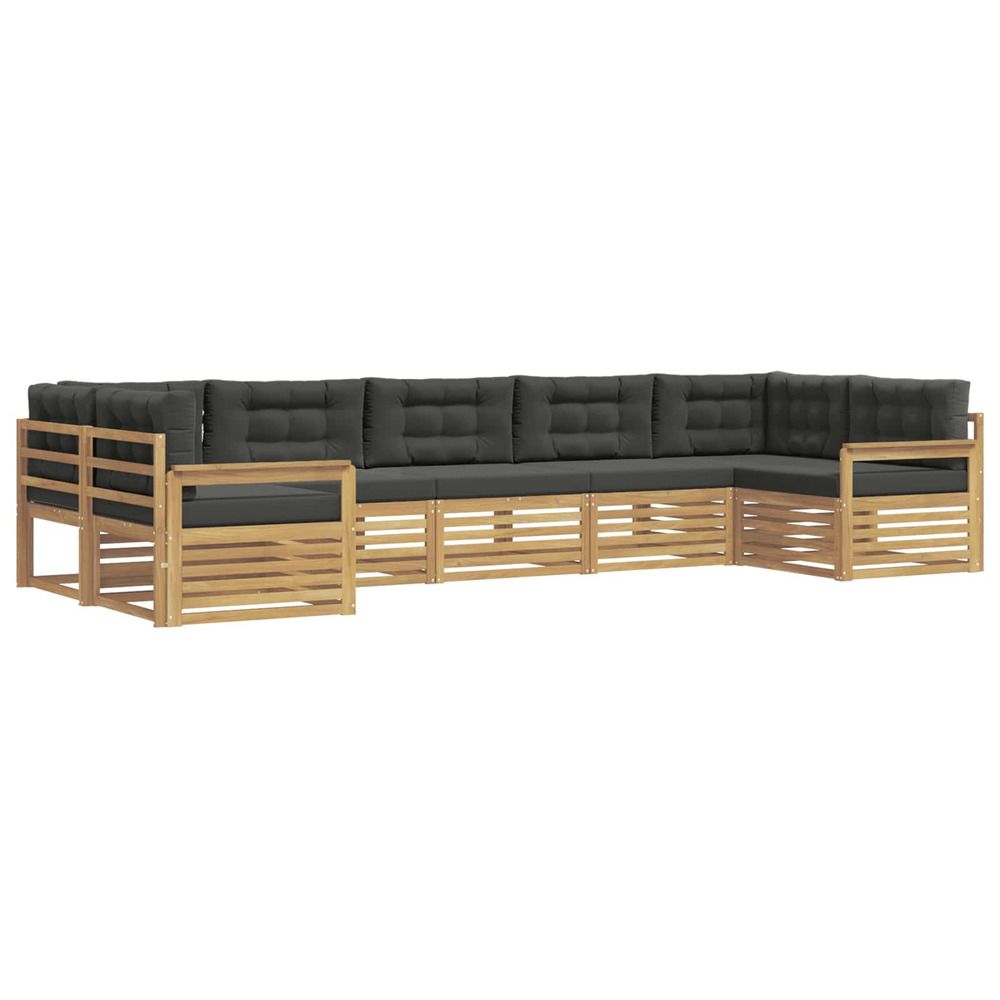 Ensemble de canapés d'extérieur 7 pc blanc et anthracite