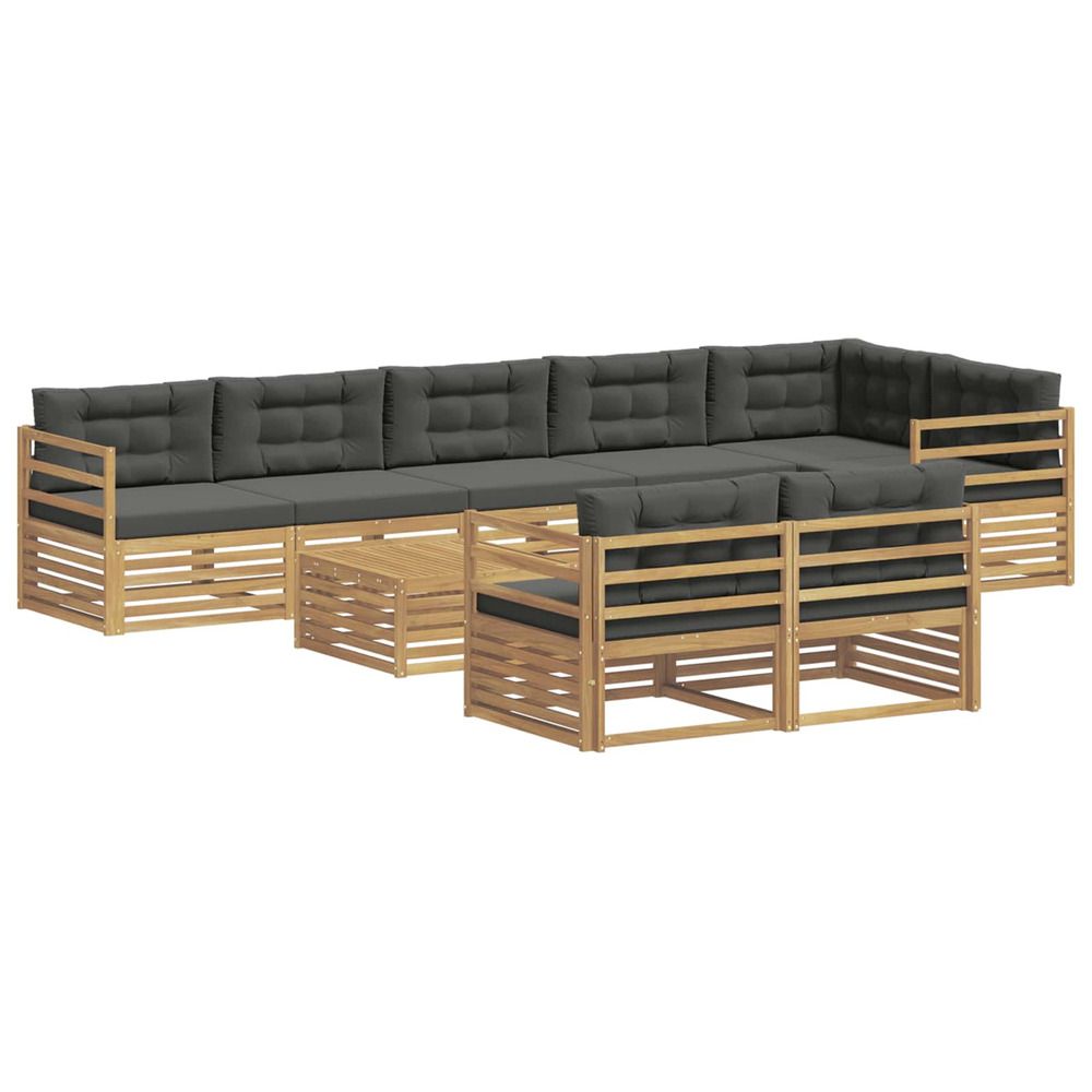 Ensemble de canapés d'extérieur 9 pc blanc et anthracite