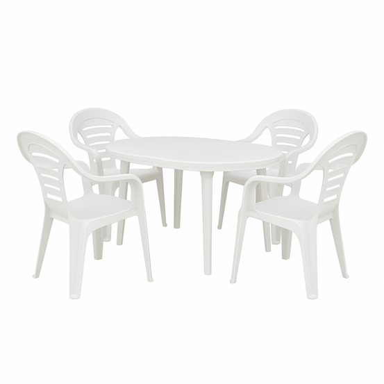 Chaise de jardin blanche en résine silla