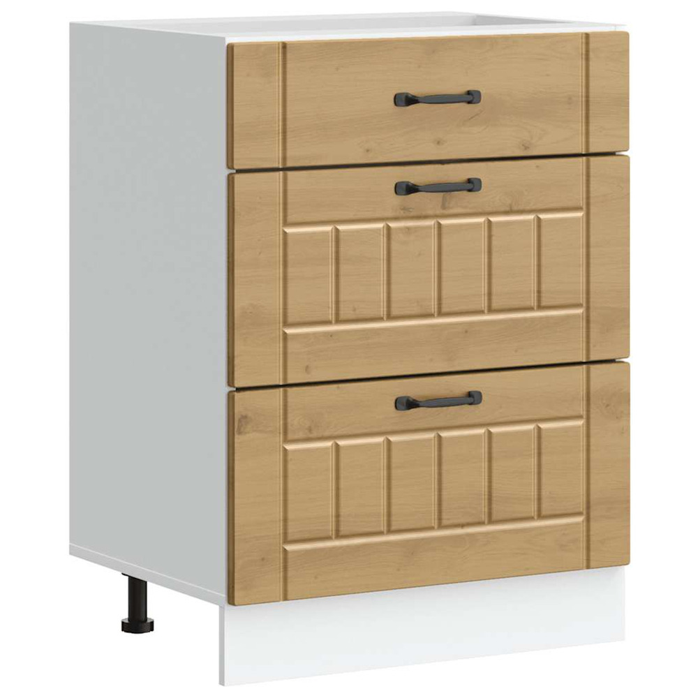 Armoire de cuisine lucca chêne artisanal bois ingénierie