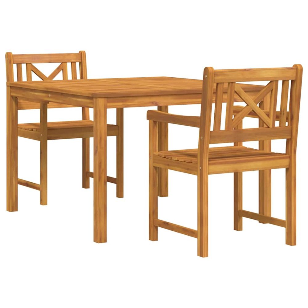 Ensemble de salle à manger pour jardin 3 pc marron