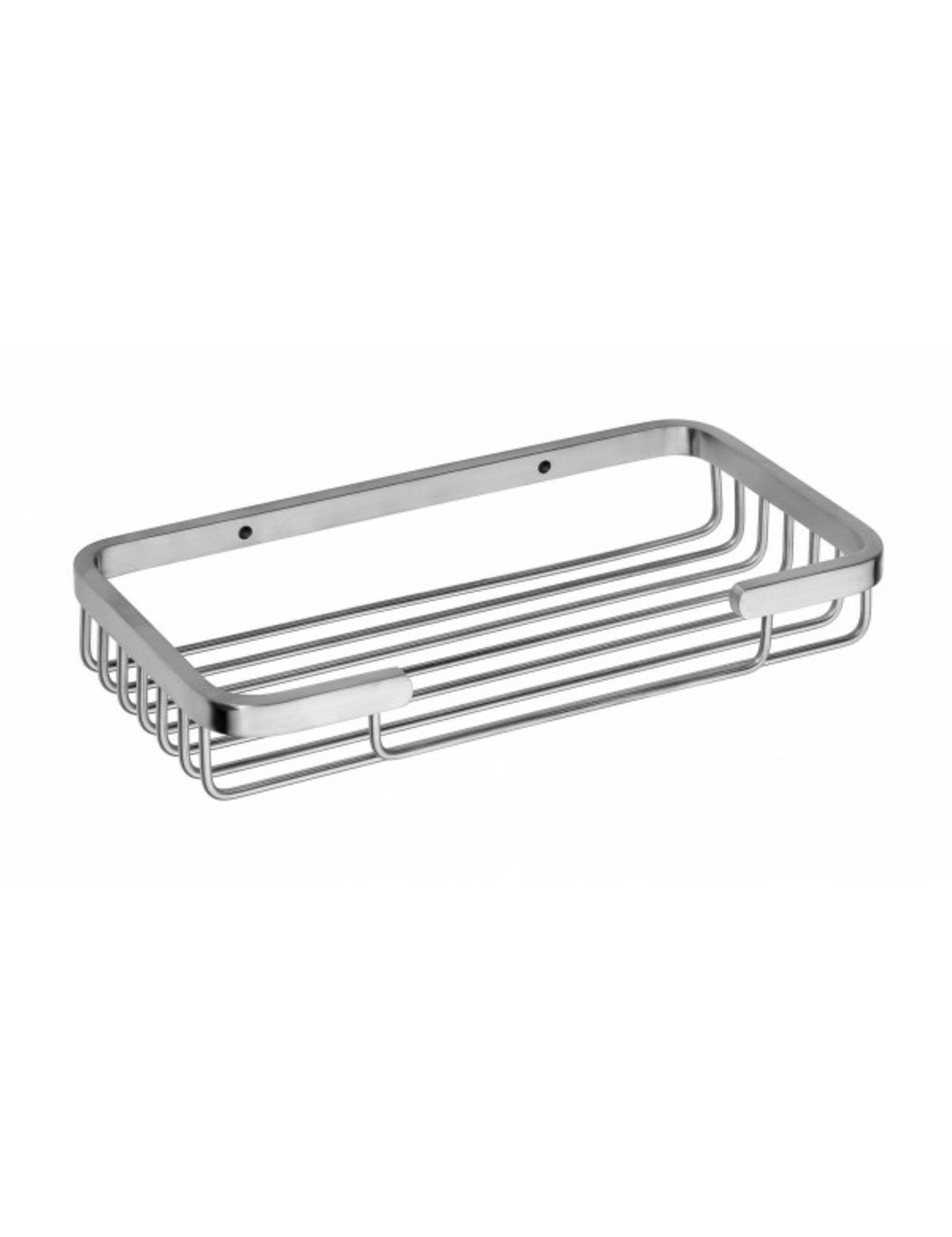 Porte-savon rectangulaire cytro en acier brossé 23x12x3 cm