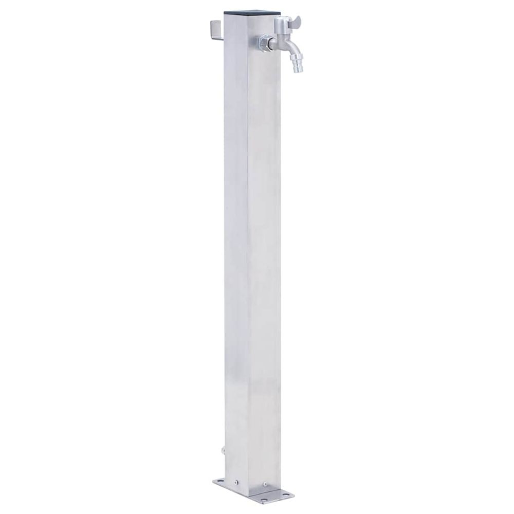 Colonne à eau de jardin 60 cm acier inoxydable carré