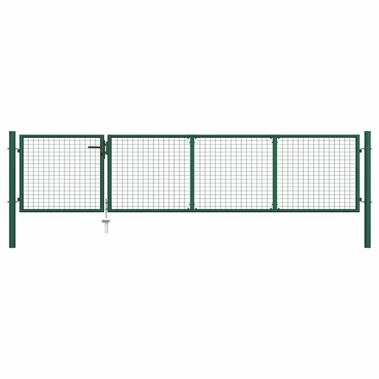PORTILLON ACIER 350X75 CM VERT-(864238)