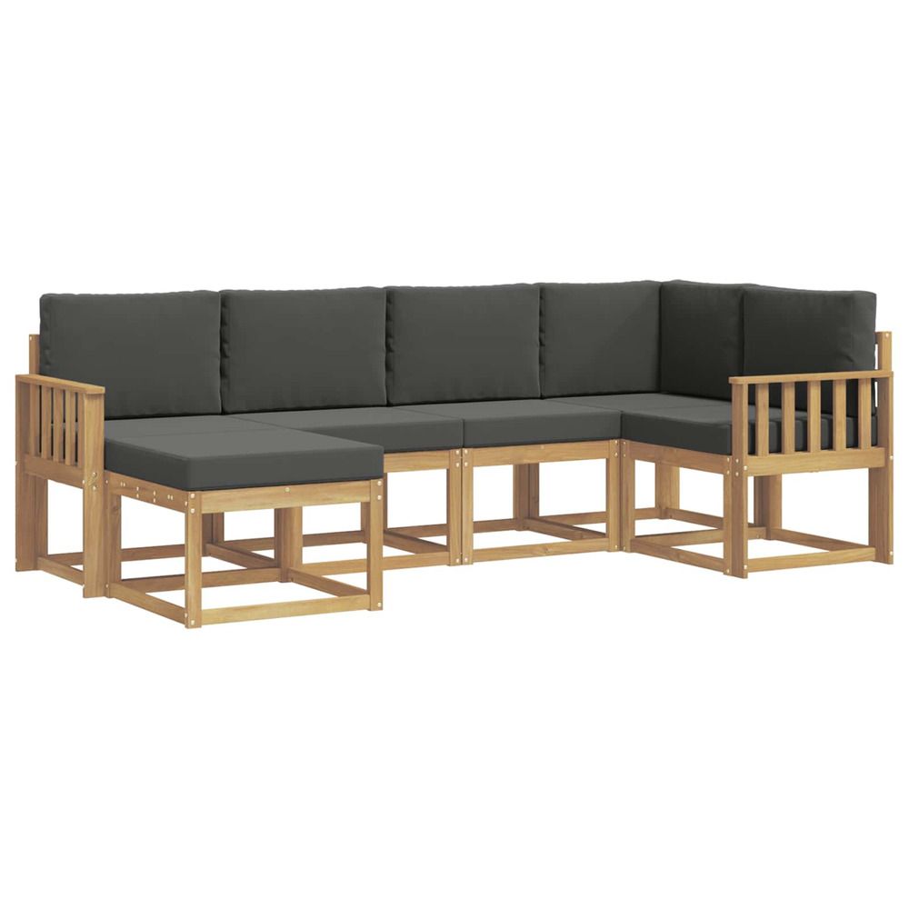 Ensemble de canapés d'extérieur 6 pc blanc et anthracite