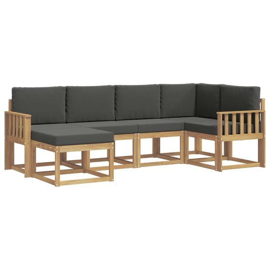 Ensemble de canapés d'extérieur 6 pc blanc et anthracite