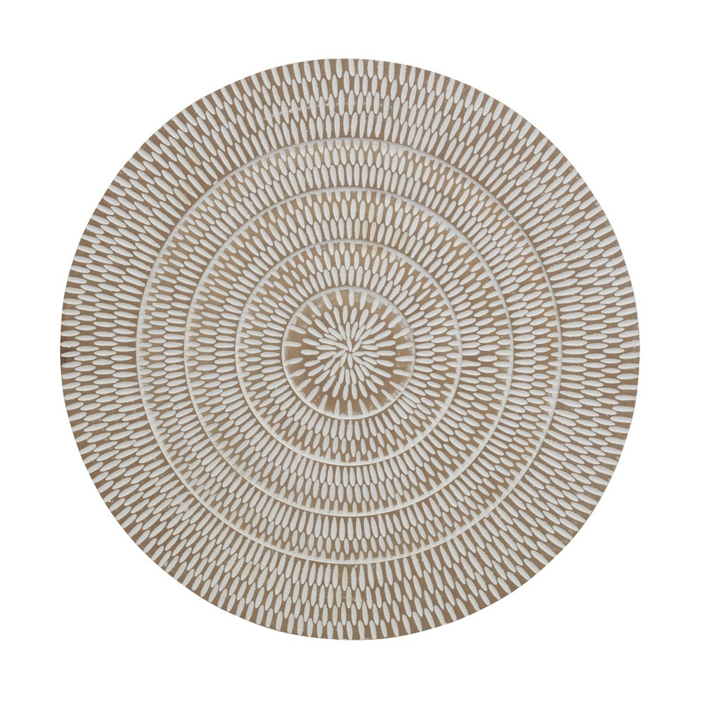 Décoration murale ronde en médium sculpté