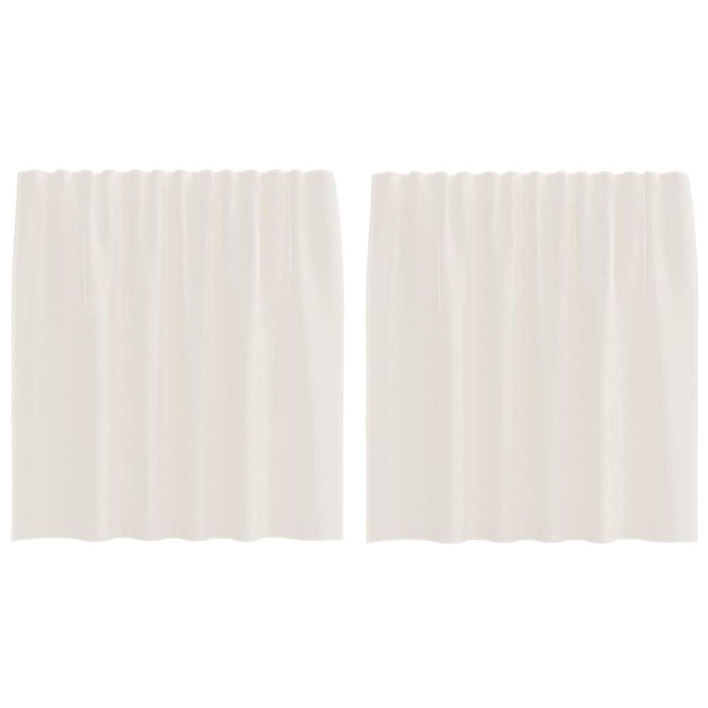 Rideaux en voile avec passants 2 pcs crème
