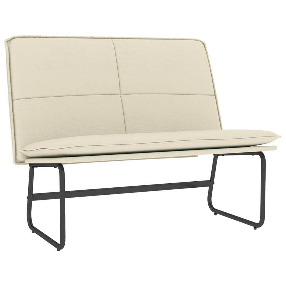 Banc crème 100x75x76 cm similicuir