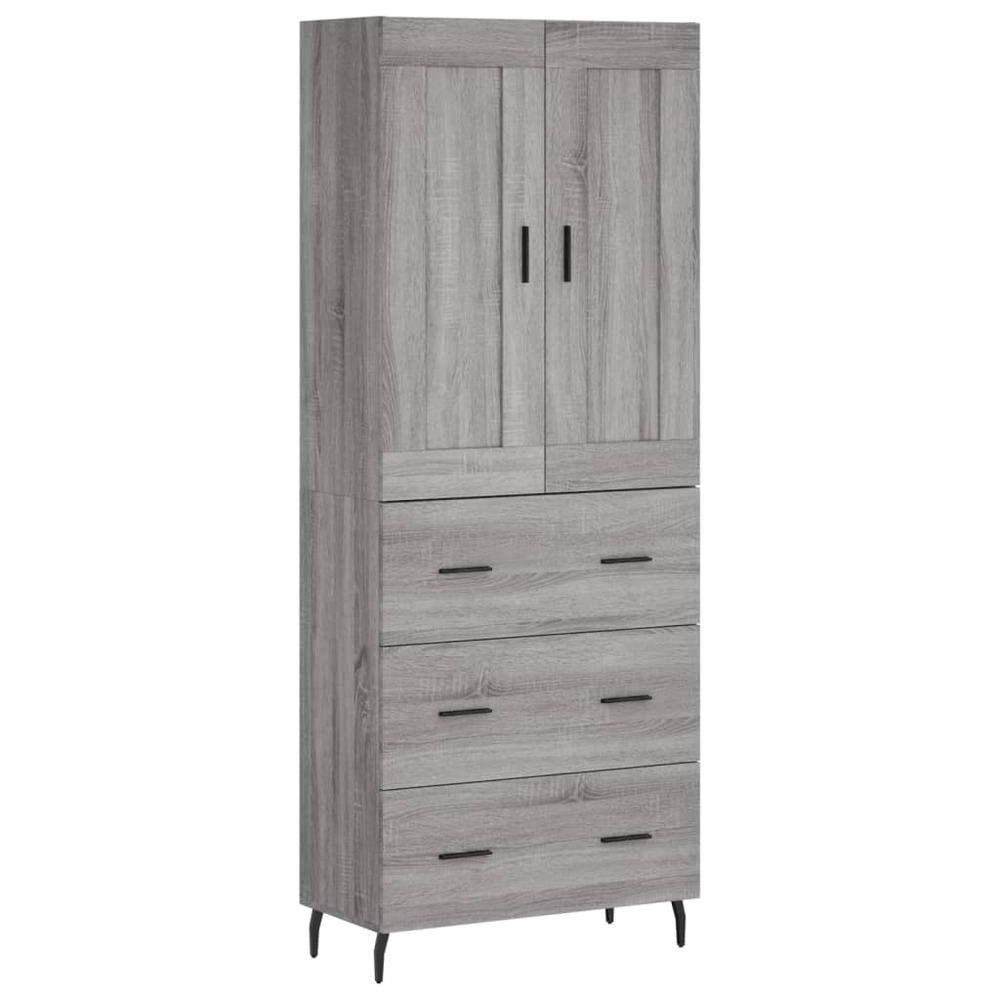 Buffet bahut commode armoire meuble de rangement organisateur cuisine salle de séjour salon haut sonoma 69,5 x 34 x 180 cm bo