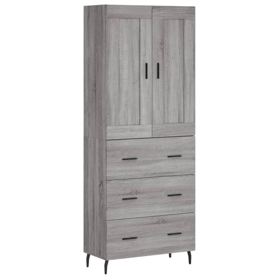 Buffet bahut commode armoire meuble de rangement organisateur cuisine salle de séjour salon haut sonoma 69,5 x 34 x 180 cm bo