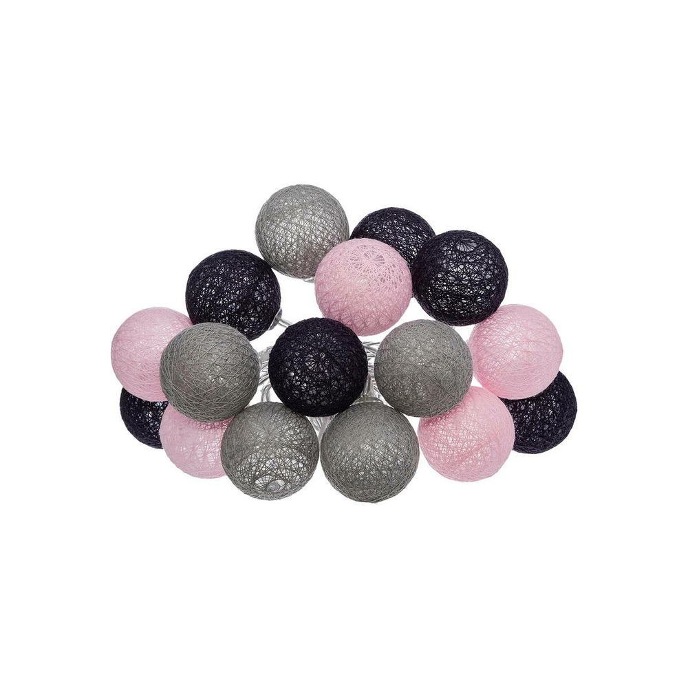 Guirlande led pile 16 boules 