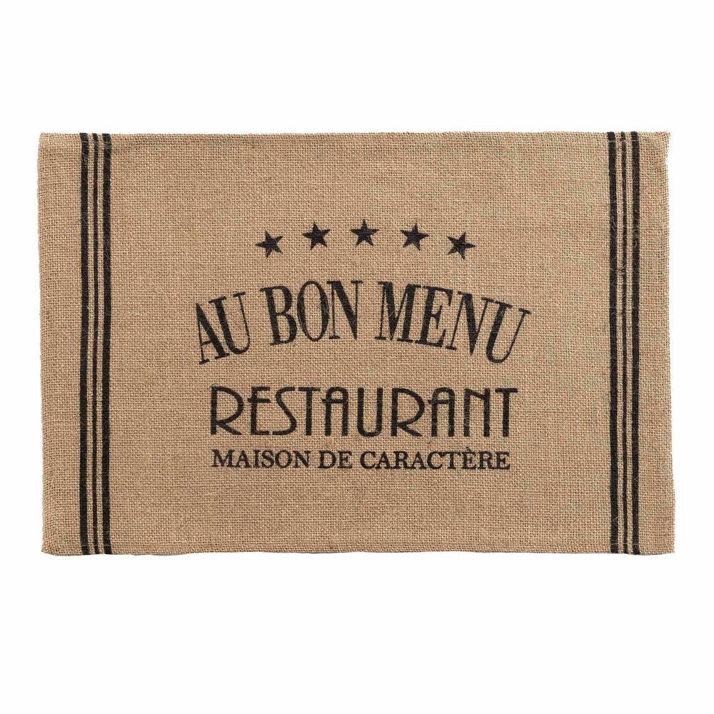 Set de table jute au bon menu
