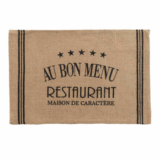 Set de table jute au bon menu