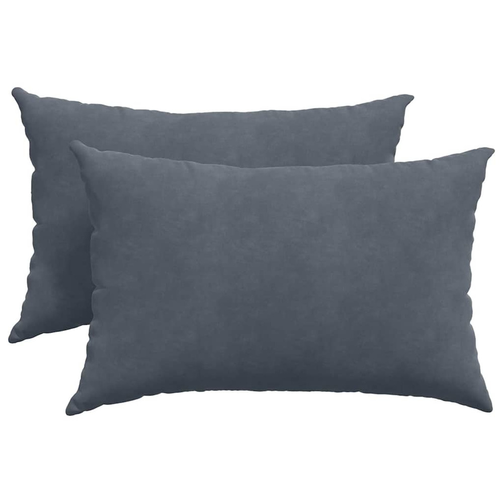 Coussins de canapé 2 pcs gris foncé 60 x 40 cm