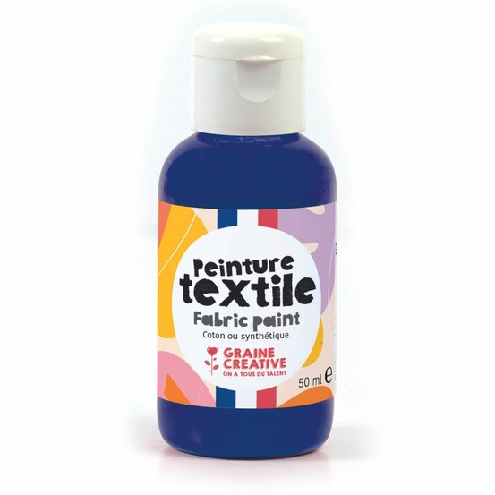 Peinture pour textile 50 ml - bleu marine